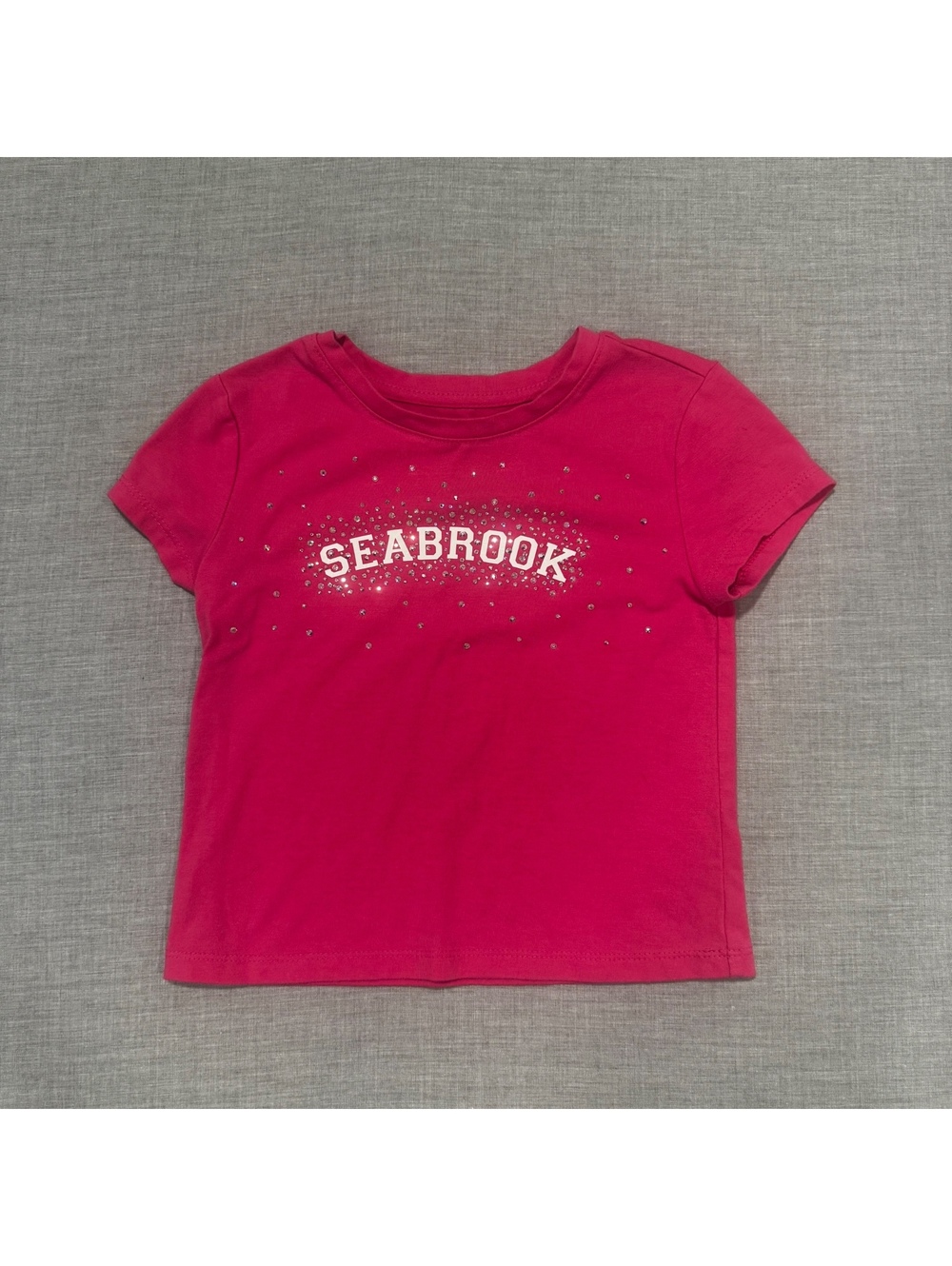 Girls Art Class Pink Seabrook Rhinestone Graphic T-Shirt Size M Short Sleeve